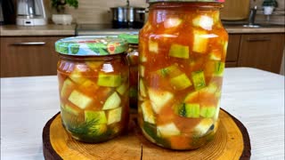 Хрустящие КАБАЧКИ на зиму! Не варю,не жарю,не запекаю! Ну ооочень вкусные кабачки!
